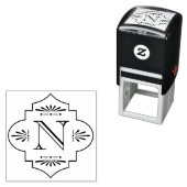 Vintage-Art-Déco-Monogramm-Initiale Permastempel (Beispiel)
