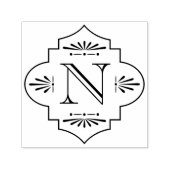Vintage-Art-Déco-Monogramm-Initiale Permastempel (Design)