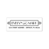Vintage-Art-Déco-Monogramm-Rücksendeadresse Gummistempel (Stempel)