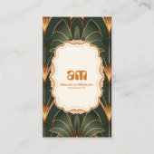 Vintage-Art-Déco-Monogramm Visitenkarte (Vorderseite)