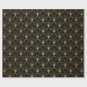 Vintage Art Deco nahtloses Muster Geschenkpapier (Flach)