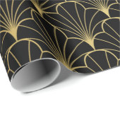 Vintage Art Deco nahtloses Muster Geschenkpapier (Rolleneckpunkt)