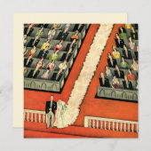 Vintage Art Deco Neuauflage, Einladung zur Hochzei (Vorne/Hinten)