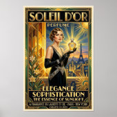 Vintage Art Deco Parfümwerbeposter Poster (Vorne)