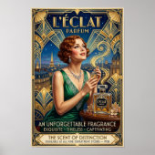 Vintage Art Deco Parfümwerbeposter Poster (Vorne)