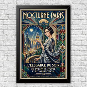 Vintage Art Deco Parfümwerbeposter Poster