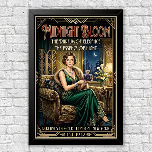 Vintage Art Deco Parfümwerbeposter Poster