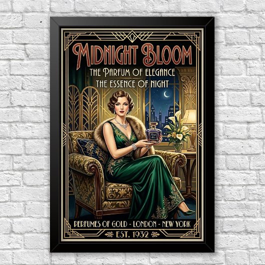 Vintage Art Deco Parfümwerbeposter Poster
