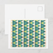 Vintage Art Deco Pattern in Green Postkarte (Vorne/Hinten)