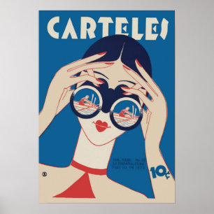 Vintage Art Deco - Plakate - Fernglas