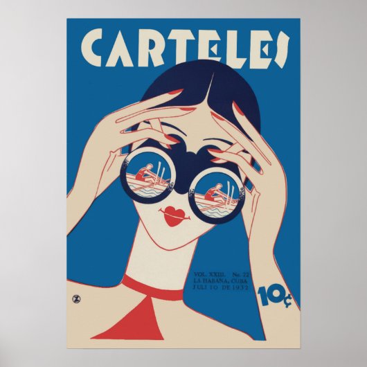 Vintage Art Deco - Plakate - Fernglas (Vorne)