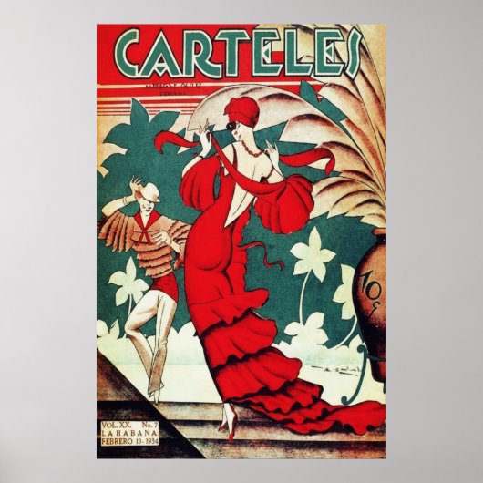 Vintage Art Deco - Plakate - Karibischer Tänzer (Vorne)