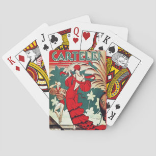 Vintage Art Deco - Plakate - Karibischer Tänzer Spielkarten