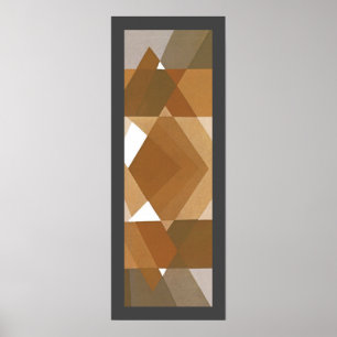Vintage Art Deco Pochoir Jazz Beige geometrische F Poster