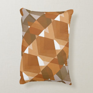 Vintage Art Deco Pochoir Jazz Beige geometrische F Zierkissen