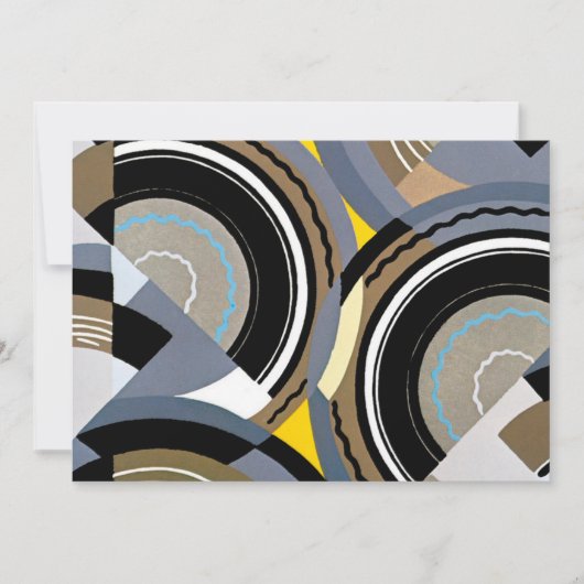 Vintage Art Deco Pochoir Jazz Geometrische Formen (Vorderseite)