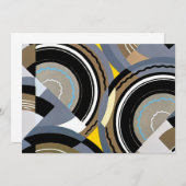 Vintage Art Deco Pochoir Jazz Geometrische Formen (Vorne/Hinten)