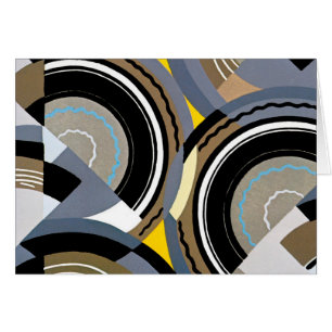 Vintage Art Deco Pochoir Jazz Geometrische Formen