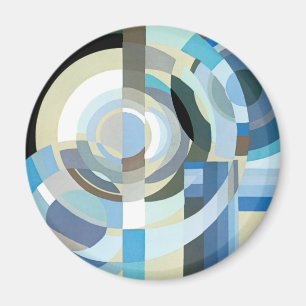 Vintage Art Deco Pochoir Jazz Geometrische Formen Magnet