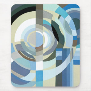 Vintage Art Deco Pochoir Jazz Geometrische Formen Mousepad