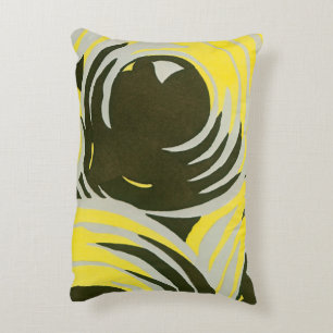 Vintage Art Deco Pochoir Jazz geometrische Kreise Dekokissen