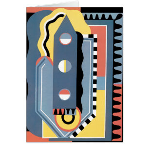 Vintage Art Deco Pochoir Jazz Geometrische Muster