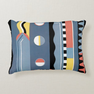 Vintage Art Deco Pochoir Jazz geometrische Muster Dekokissen