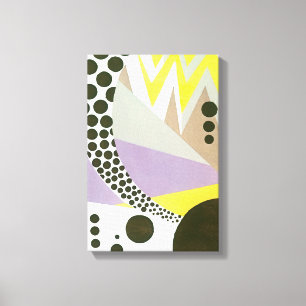 Vintage Art Deco Pochoir Jazz geometrische Muster Leinwanddruck