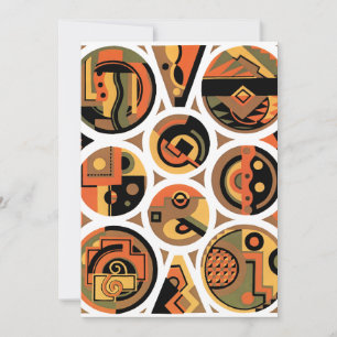 Vintage Art Deco Pochoir Jazz Geometrische Zirkel