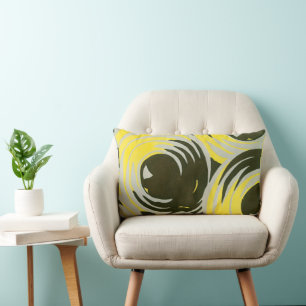 Vintage Art Deco Pochoir Jazz Geometrische Zirkel Lendenkissen