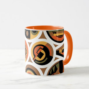 Vintage Art Deco Pochoir Jazz Geometrische Zirkel Tasse