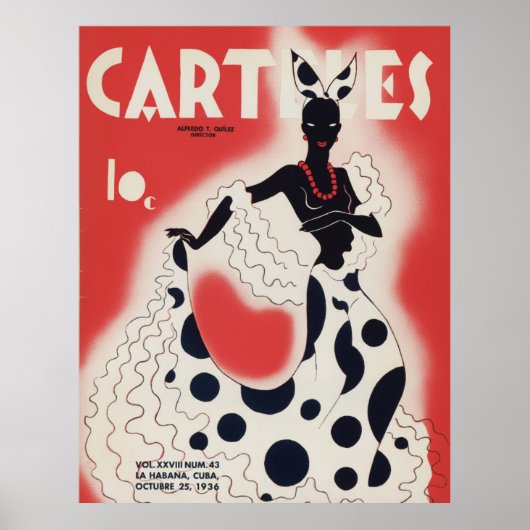 Vintage Art Deco - Poster - Tänzerin (Vorne)