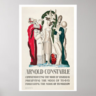 Vintage Art Deco Poster von Jean Dupas - gerahmt