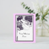 Vintage Art Deco Postkarte (Stehend Vorderseite)