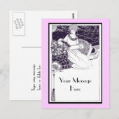 Vintage Art Deco Postkarte (Vorne/Hinten)