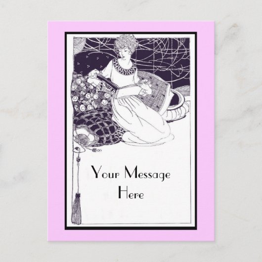Vintage Art Deco Postkarte (Vorderseite)