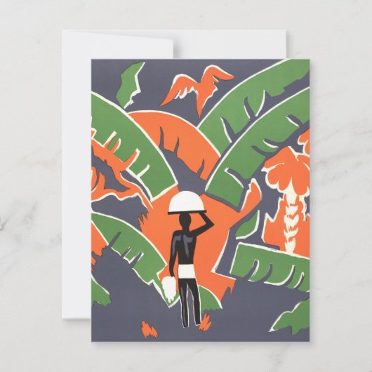 Vintage Art-Deco-Reise, Indianerin im afrikanische (Vorderseite)