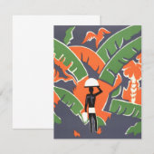 Vintage Art-Deco-Reise, Indianerin im afrikanische (Vorne/Hinten)