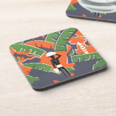 Vintage Art-Deco-Reise, Indianerin im afrikanische Getränkeuntersetzer (Linke Seite)