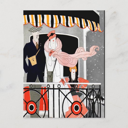 VINTAGE ART DECO REISE "THE EILS" POSTKARTE (Vorderseite)