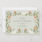 Vintage Art Deco Save the Date Karte (Vorderseite)