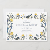 Vintage Art Deco Save the Date Karte (Vorderseite)