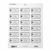 Vintage Art Deco Schwarz Rahmen #1 Adressaufkleber (Vorne)