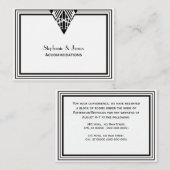 Vintage Art Deco Schwarz Rahmen #1 Unterkünfte Begleitkarte (Vorne/Hinten)