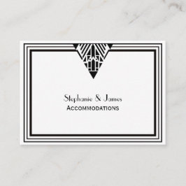 Vintage Art Deco Schwarz Rahmen #1 Unterkünfte Begleitkarte