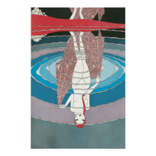 Vintage Art Deco Schwimmerposter – 1920er Jahre Po Poster