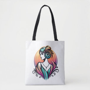 Vintage Art Deco Sirene: Lebendige Flapper-Eleganz Tasche