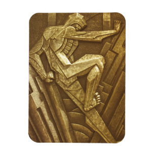 Vintage-Art-Déco-Skulptur Magnet