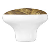 Vintage Art Deco Skulptur Möbel Keramikknauf (Seitenansicht)