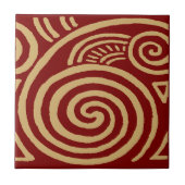 Vintage Art Deco Spiralfriesmuster Fliese (Vorderseite)